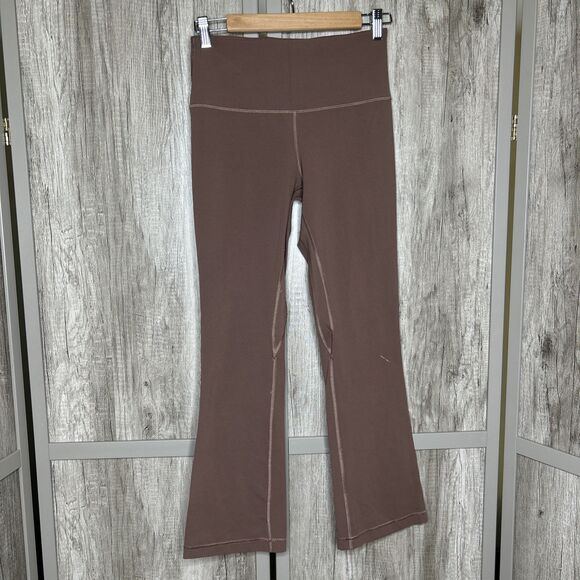 Lululemon Flare Yoga Pants Size 8 Brown Color Stretch Comfort - Picture 1 of 8